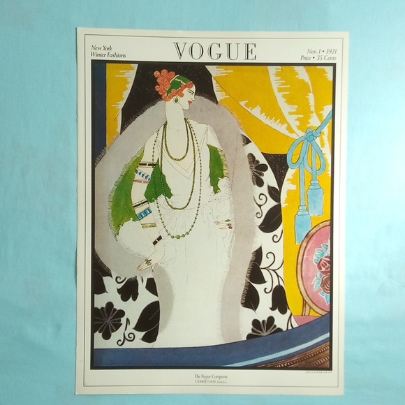 VOGUE POSTER NEW YORK WINTER FASHIONS NOV 1 1921 - Picture 1 of 10